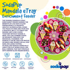 Mandala eTray Shallow Slow Feeder Dog Bowl for Enrichment | USA Made