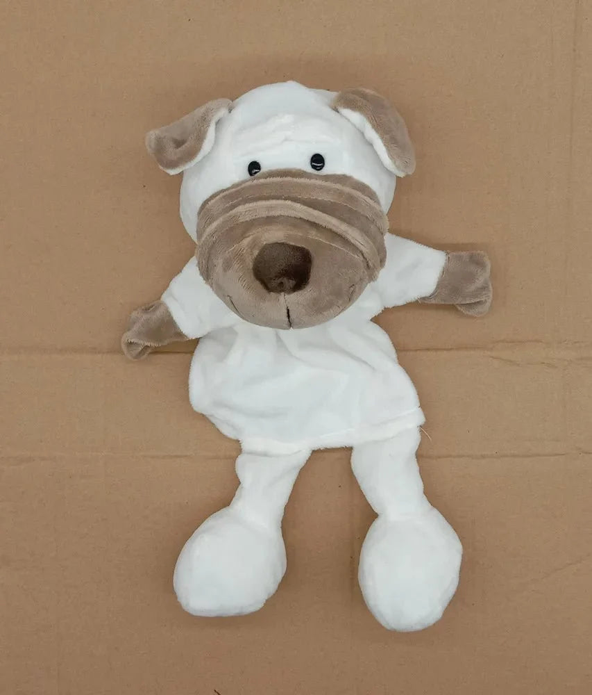35cm Cartoon Animal Hand Puppet | Lion, Elephant, Pig Plush Toy for Interactive Play