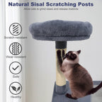 48 Inches Tall Cat Tree Multi-Level Kitten Tower with Large Condo Padded Top Perch