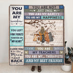 Personalized Pet Mom/Dad Quilt/Fleece Throw Blanket - Gift Idea For Dog/Cat Lovers - Up to 5 Dogs/Cats - You Are Not Just Dogs