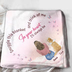 Personalized Memorial Pet Fleece Throw Blanket/Quilt - Memorial Gift Idea for Dog/Cat Owners/Mother's Day - Snuggle This Blanket And Think Of Me