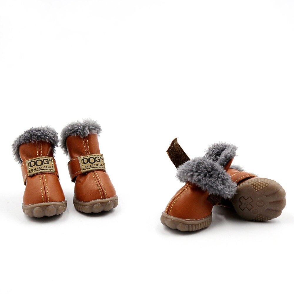 Dog Australia Waterproof Fleece-Lined Warm Dog Snow Boots