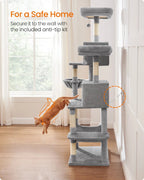 Elevate Your Cat's Playtime with the Timmins 78.3" Multi-Level Cat Tree - Cozy Condos & Scratching Posts Included!