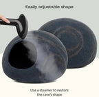 Eco-Friendly Cat Cave Bed – Handmade 100% Merino Wool Felt Hideout for Cats & Kittens