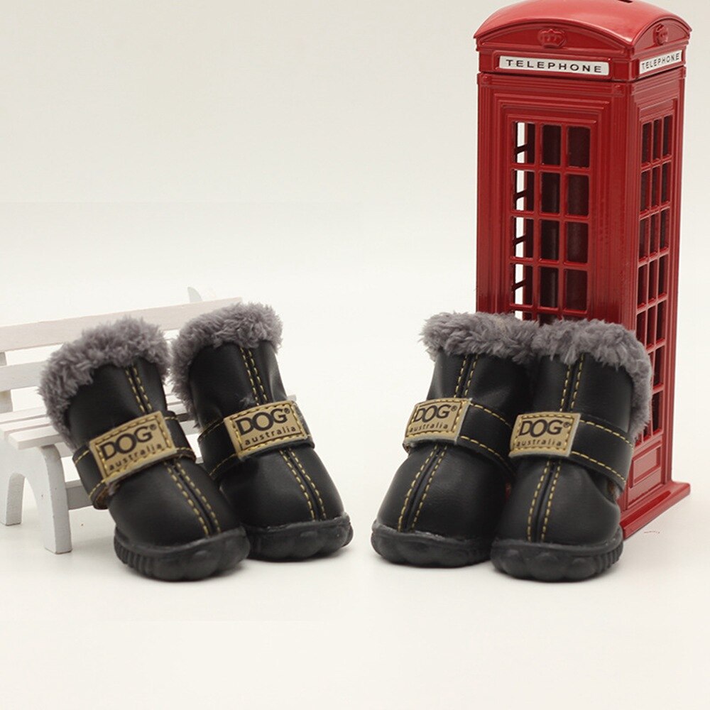 Dog Australia Waterproof Fleece-Lined Warm Dog Snow Boots