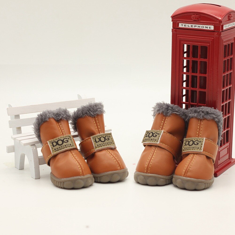 Dog Australia Waterproof Fleece-Lined Warm Dog Snow Boots