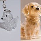Clear Puppy Hair Memorial Keepsake Capsule | Pet Fur Container DIY Pendant Keychain