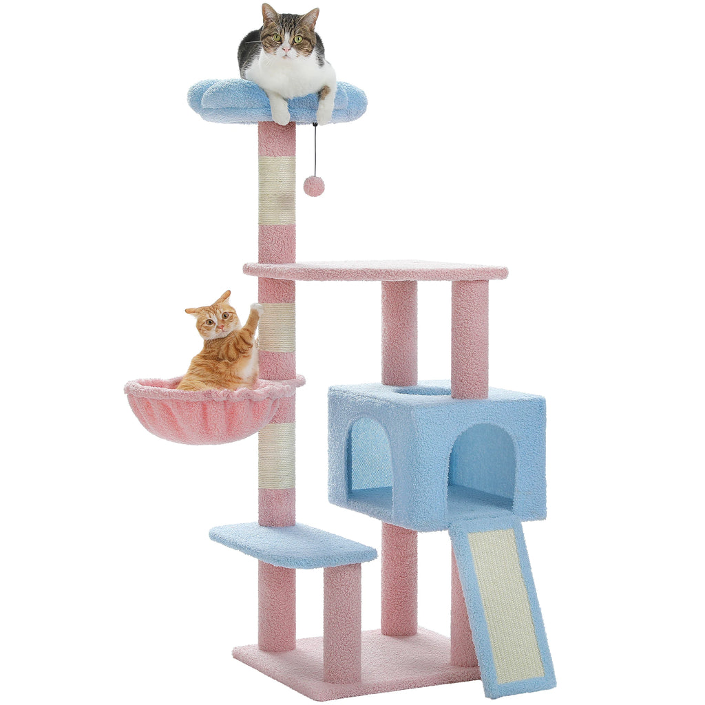 Flower Multi-Level Cat Tower with Sisal Covered Scratching Posts