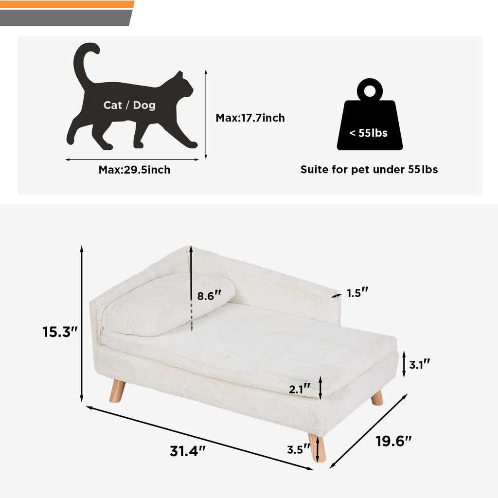 Nordic Pet Stool Bed with Cozy Waterproof Pad