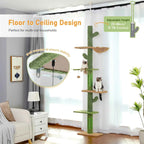 5 Tier Cat Tree Tower with Scratching Posts & Hammock