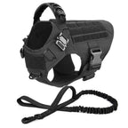 Heavy Duty No Pull Dog Harness and Leash Set – Tactical Training Vest for Medium to Large Dogs
