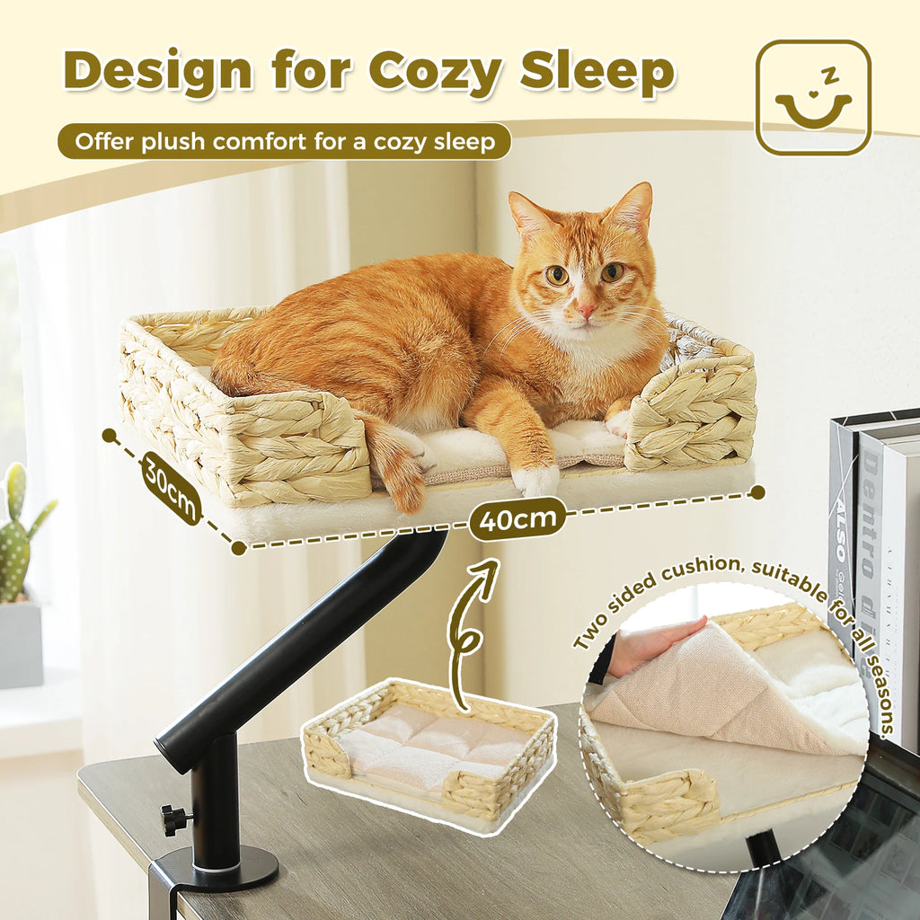 360° Rotatable Cat Bed Stand for Indoor Cats