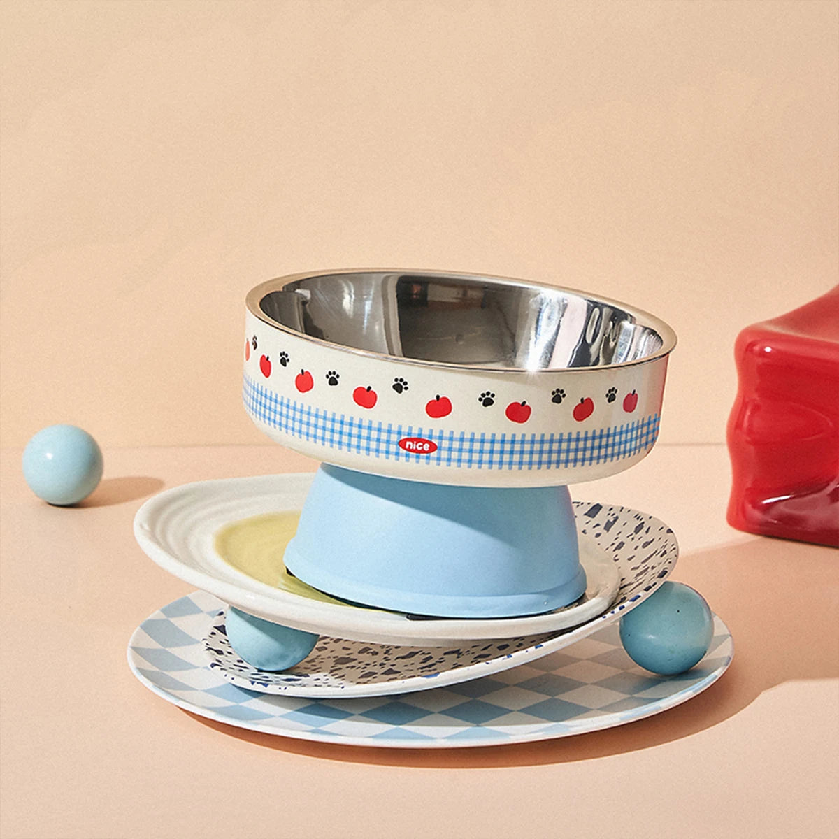 One Piece Pet Stainless Steel Food Bowl