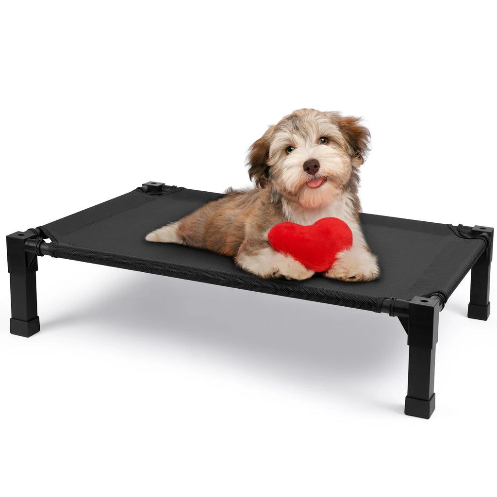 Cooling Raised Pet Cot with Chew Proof Washable Breathable Mesh and Metal Frame