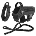 Heavy Duty No Pull Dog Harness and Leash Set – Tactical Training Vest for Medium to Large Dogs