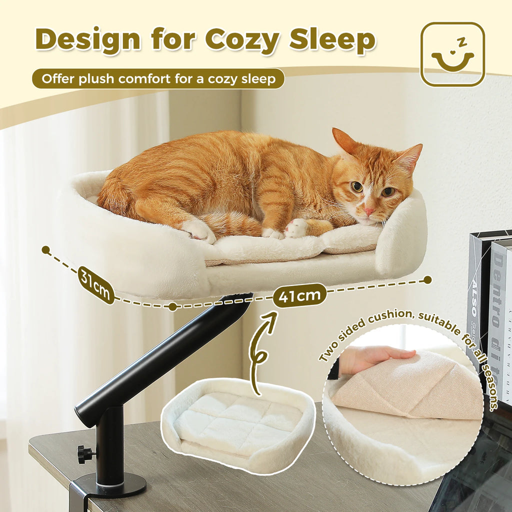 360° Rotatable Cat Bed Stand for Indoor Cats