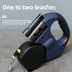 Premium 3M Retractable Double Dog Leash – Reflective 360° Swivel No-Tangle Lead with LED Lights for Small Dogs