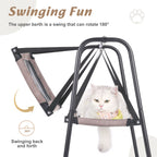Cat Hammock Window Bed Kitten Sunny Seat Hanging Mount Beds Cat Sofa Wall Pet Hanging Winter Dual-Layer Hammock Cat Climbing