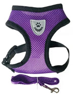Breathable Mesh Cat Harness and Leash Set | Reflective Soft Vest for Small Cats and Dogs