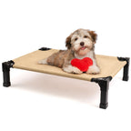 Cooling Raised Pet Cot with Chew Proof Washable Breathable Mesh and Metal Frame
