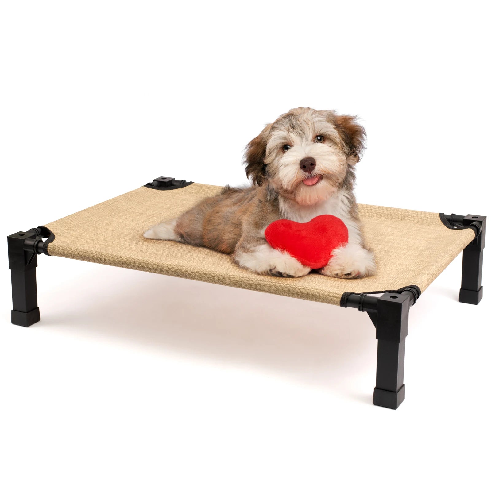 Cooling Raised Pet Cot with Chew Proof Washable Breathable Mesh and Metal Frame