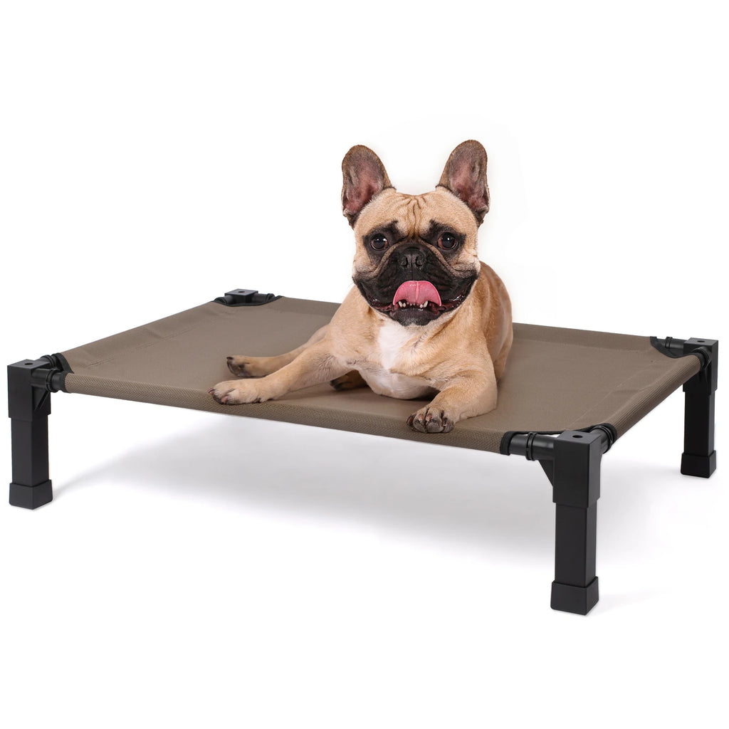 Cooling Raised Pet Cot with Chew Proof Washable Breathable Mesh and Metal Frame