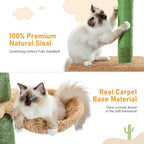 5 Tier Cat Tree Tower with Scratching Posts & Hammock
