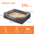 Large Orthopedic Dog Bed with Memory Foam