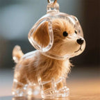 Clear Puppy Hair Memorial Keepsake Capsule | Pet Fur Container DIY Pendant Keychain