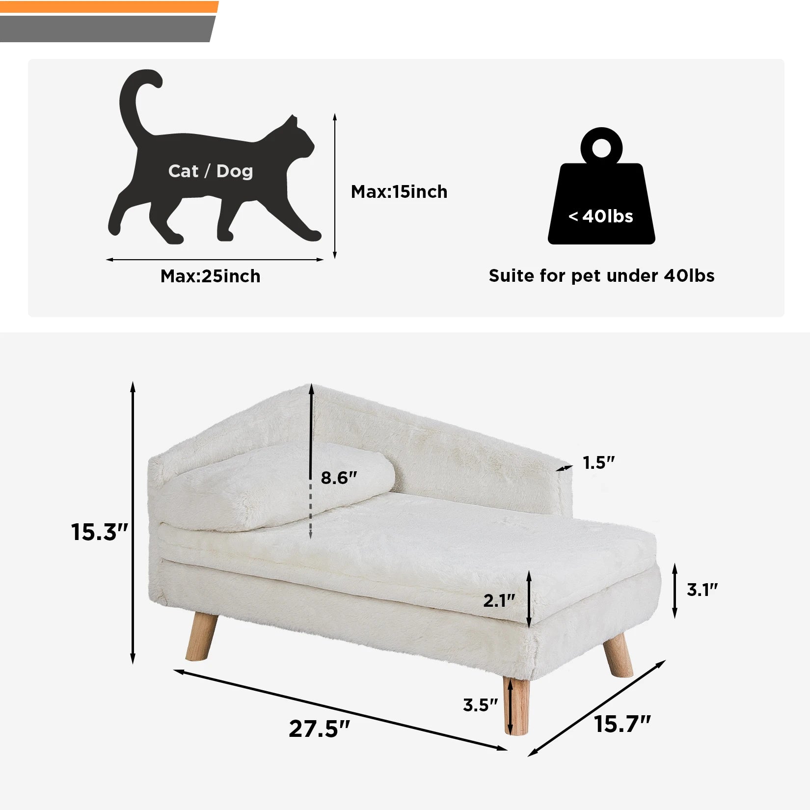 Nordic Pet Stool Bed with Cozy Waterproof Pad