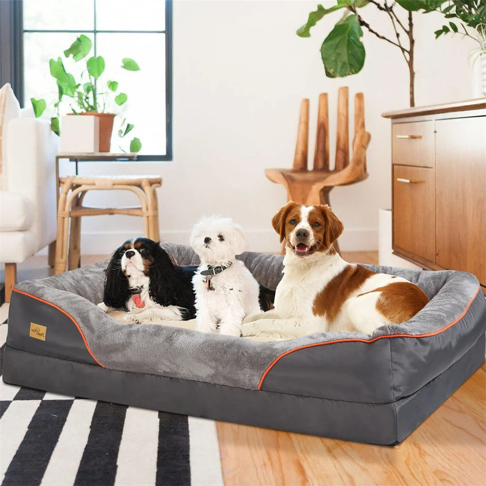 Large Orthopedic Dog Bed with Memory Foam
