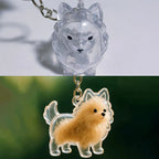 Clear Puppy Hair Memorial Keepsake Capsule | Pet Fur Container DIY Pendant Keychain