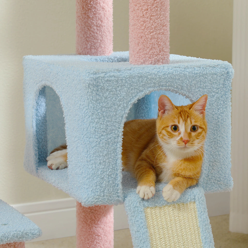 Flower Multi-Level Cat Tower with Sisal Covered Scratching Posts