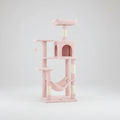 56.3" Multi-Cat Tree Tower Hammock, Condo & Scratching Posts for Indoor Cats