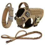 Heavy Duty No Pull Dog Harness and Leash Set – Tactical Training Vest for Medium to Large Dogs