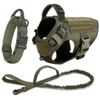 Heavy Duty No Pull Dog Harness and Leash Set – Tactical Training Vest for Medium to Large Dogs