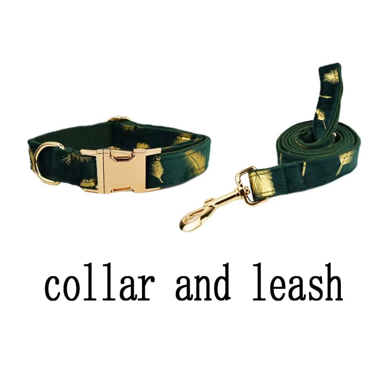 Green Feather Velvet Set