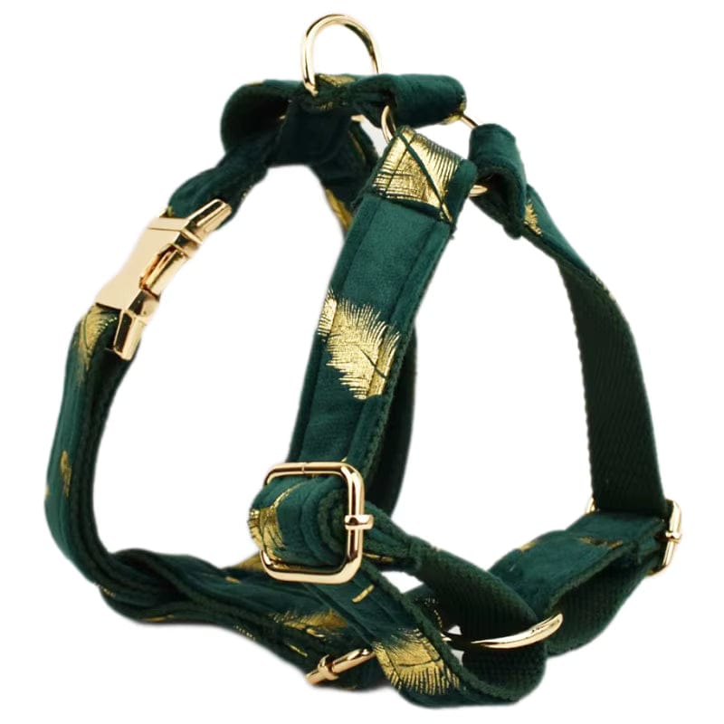 Green Feather Velvet Set