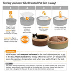 K&H Pet Products Thermo-Kitty Bed Indoor Heated Cat Bed – Safe, Energy Efficient & Washable
