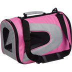Pet Life ® Sporty Mesh Airline Approved Zippered Folding Collapsible Travel Pet Dog Carrier