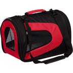 Pet Life ® Sporty Mesh Airline Approved Zippered Folding Collapsible Travel Pet Dog Carrier