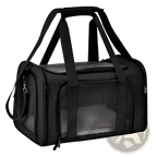 Portable Mesh Pet Carrier Bag with Fleece Lining
