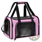 Portable Mesh Pet Carrier Bag with Fleece Lining