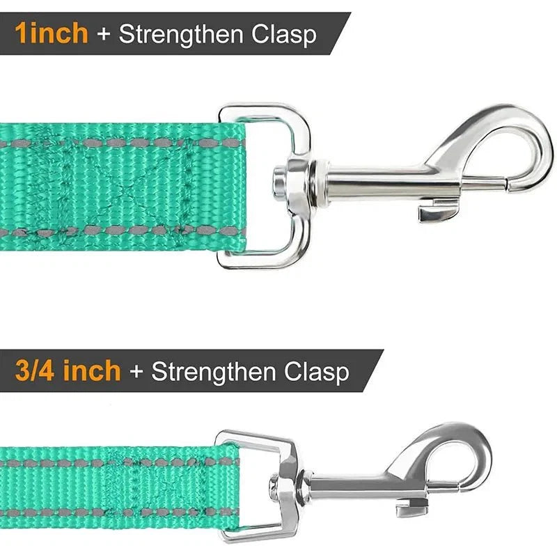 Reflective Pet Leash | Adjustable Polyester Lead Strap for Dogs and Cats